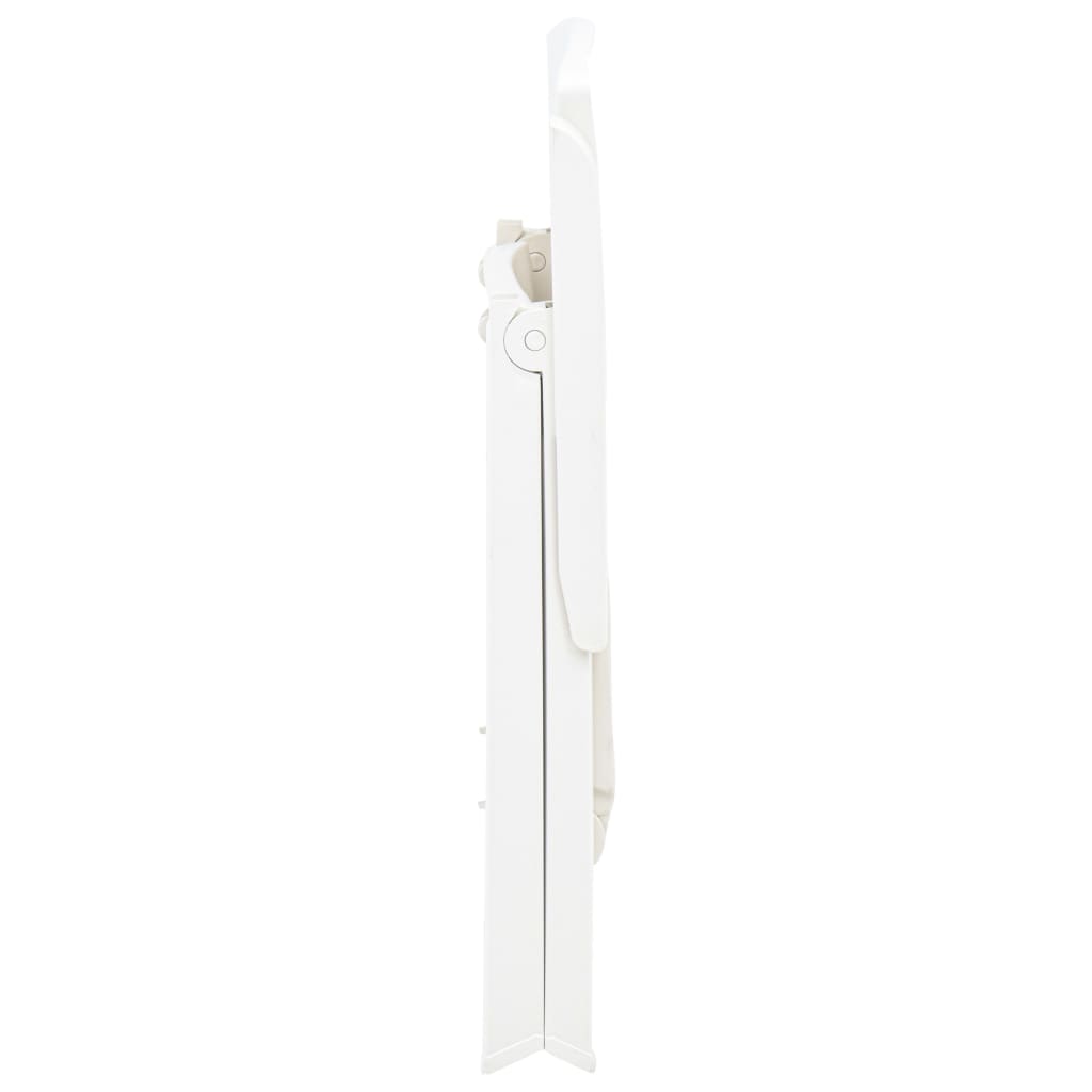 Verstellbare Gartenstühle 2 Stk. Kunststoff Weiss